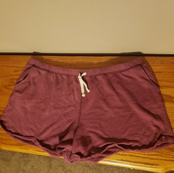 So 2X Purple Stretchy Drawstring Lounge Shorts - Picture 3 of 6
